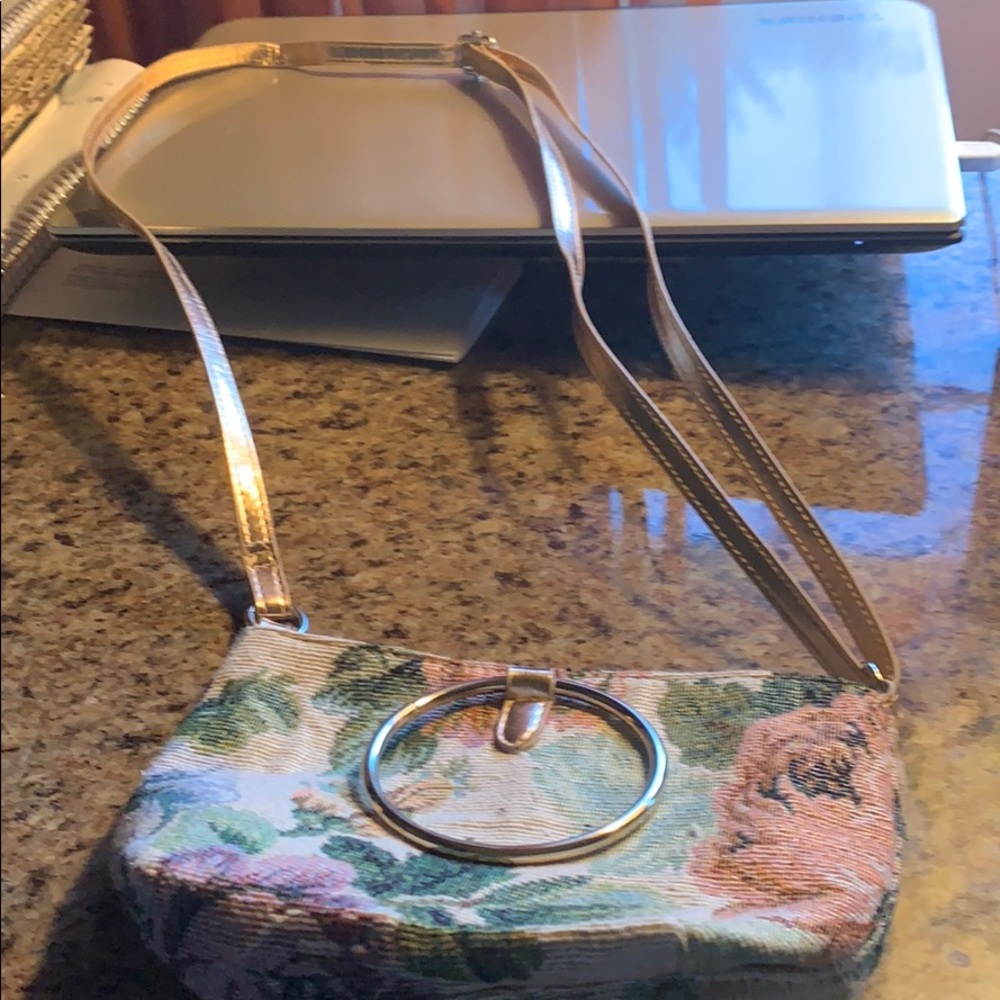Crossbody tapestry bag.  NEVER USED